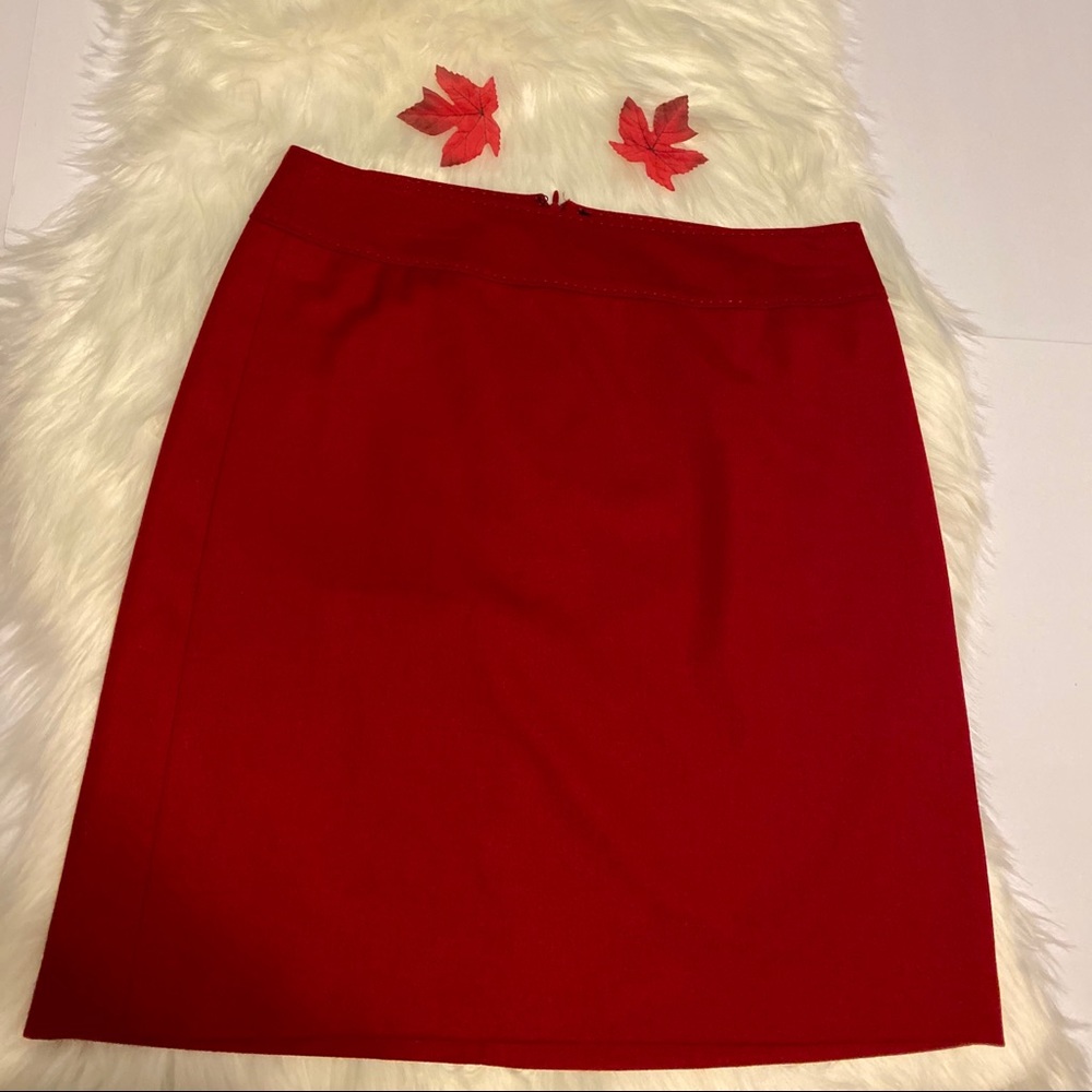 Talbots  Wool Skirt Red 6 Petite